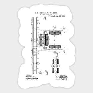 Railway Telegraph Vintage Patent Hand Drawing Sticker